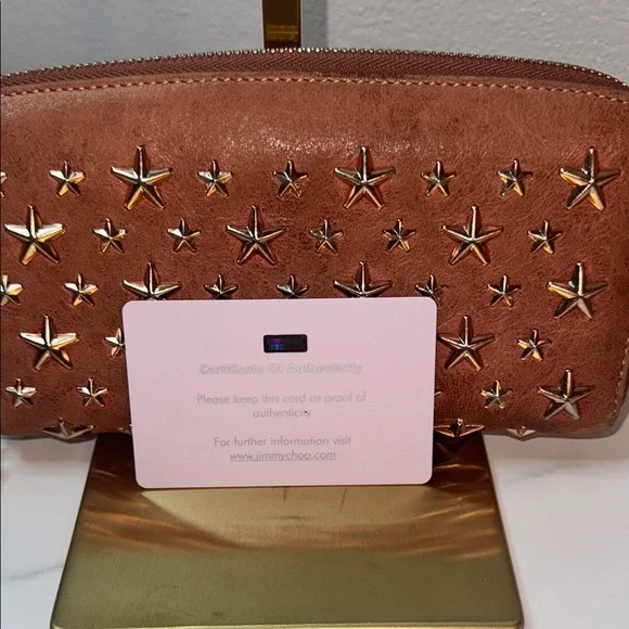 Jimmy Choo Brown Star-Studded Women's Clutch / Wallet - Picture 13 of 13